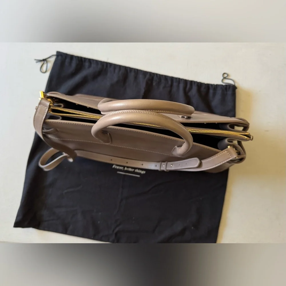 EUC Cuyana Work Satchel in Clay Smooth Leather